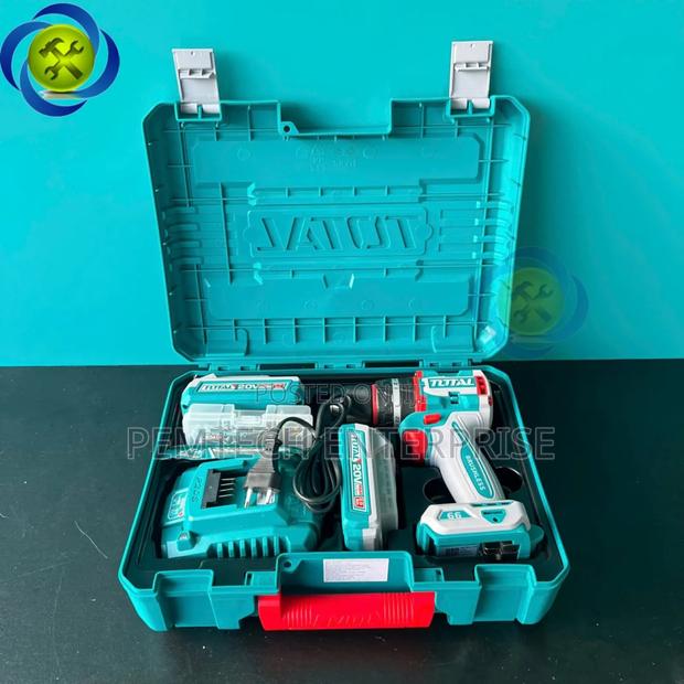 Total Tools Lithium-Ion Compact Brushless Cordless Impact Drill Set.