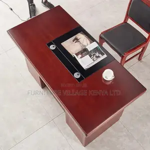 Executive Office Desk | 1.4m Mahogany Finish