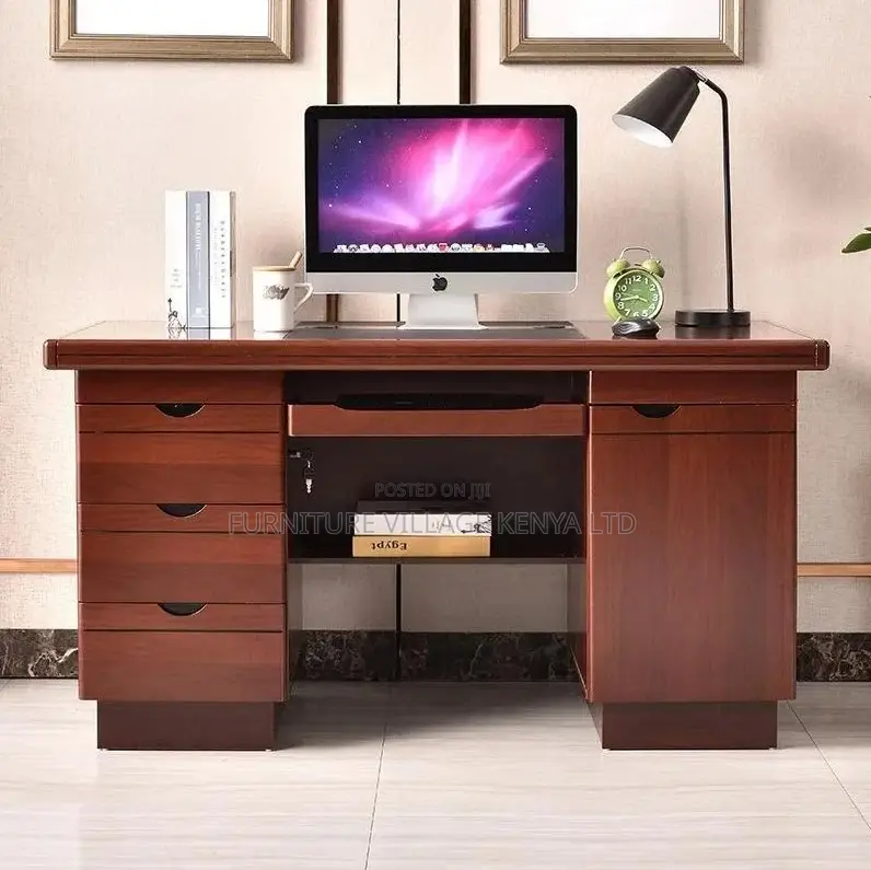 Executive Office Desk | 1.4m Mahogany Finish
