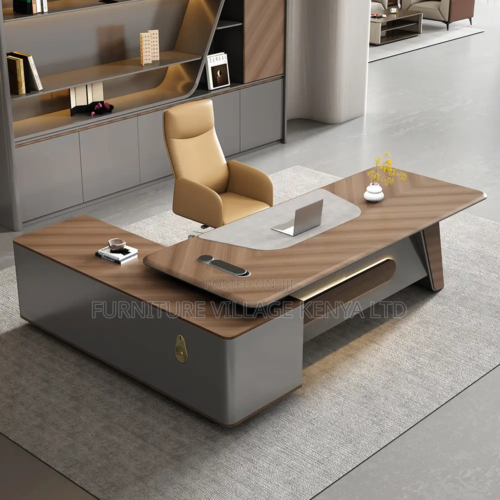 Executive Desks: 1800mm L-shaped Office Desk