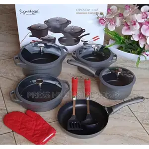 Signature 12-Piece Die-Cast Aluminum Cookware Set.