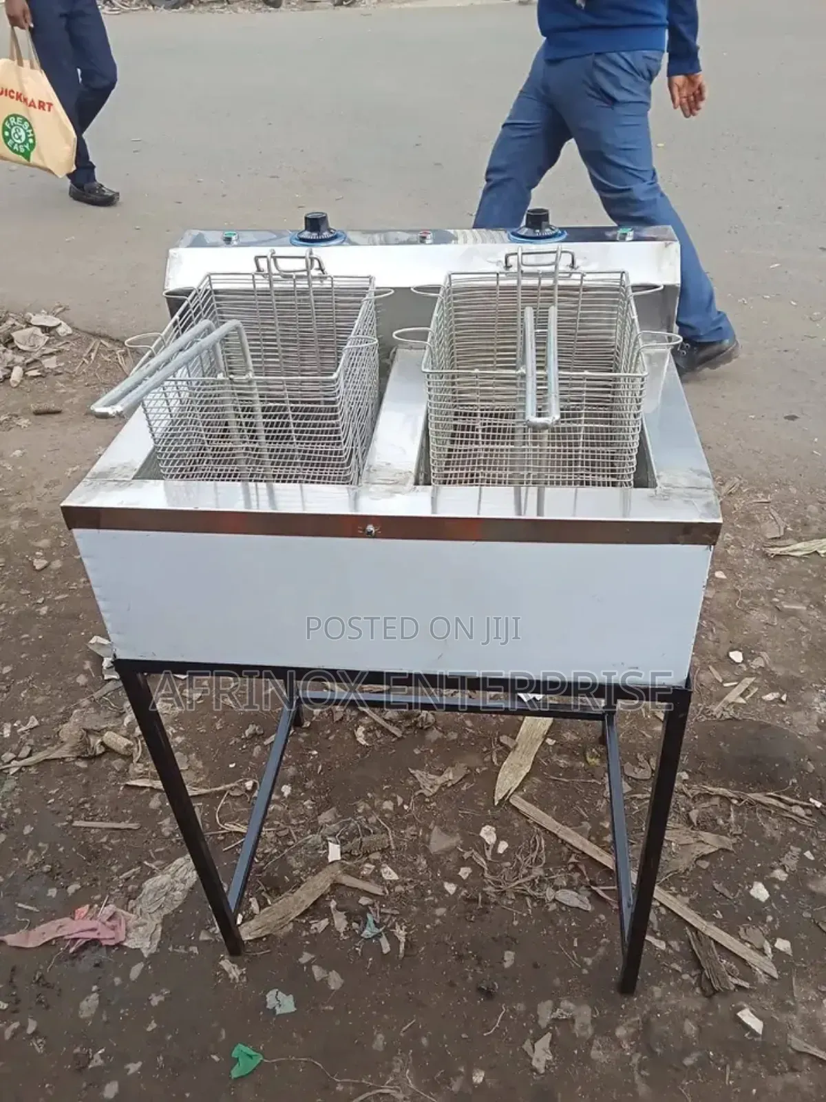 Stainless Steel Double Deep Fryer
