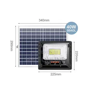 Jd 8840l 40w Solar Led Flood Light Ip67 Outdoor Security Lamp 