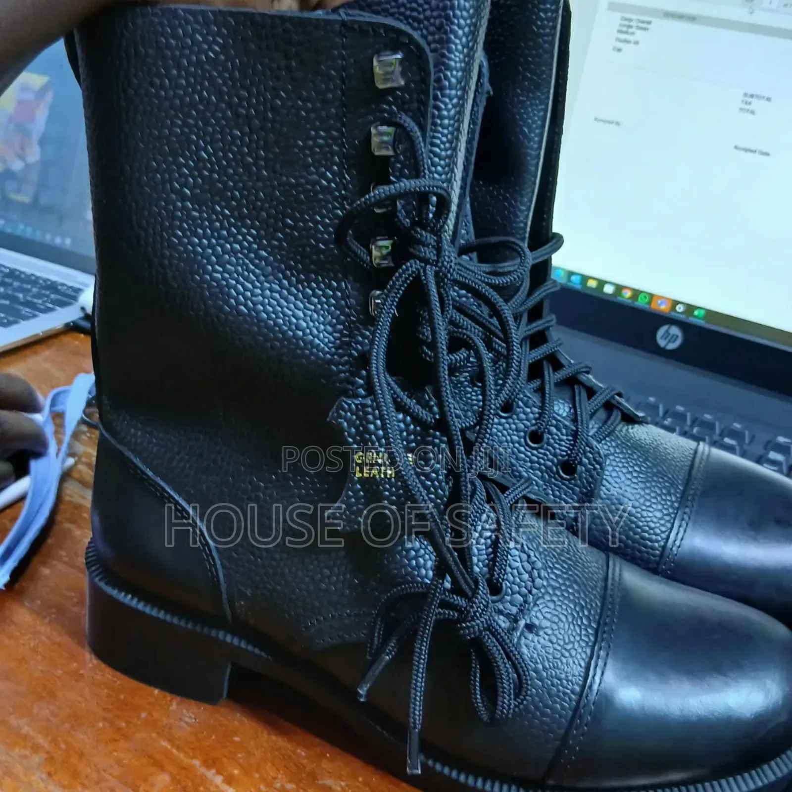 Men Genuinely Leather Black Bboot