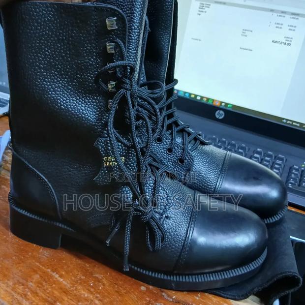 Men Genuinely Leather Black Bboot - thumbnail 2
