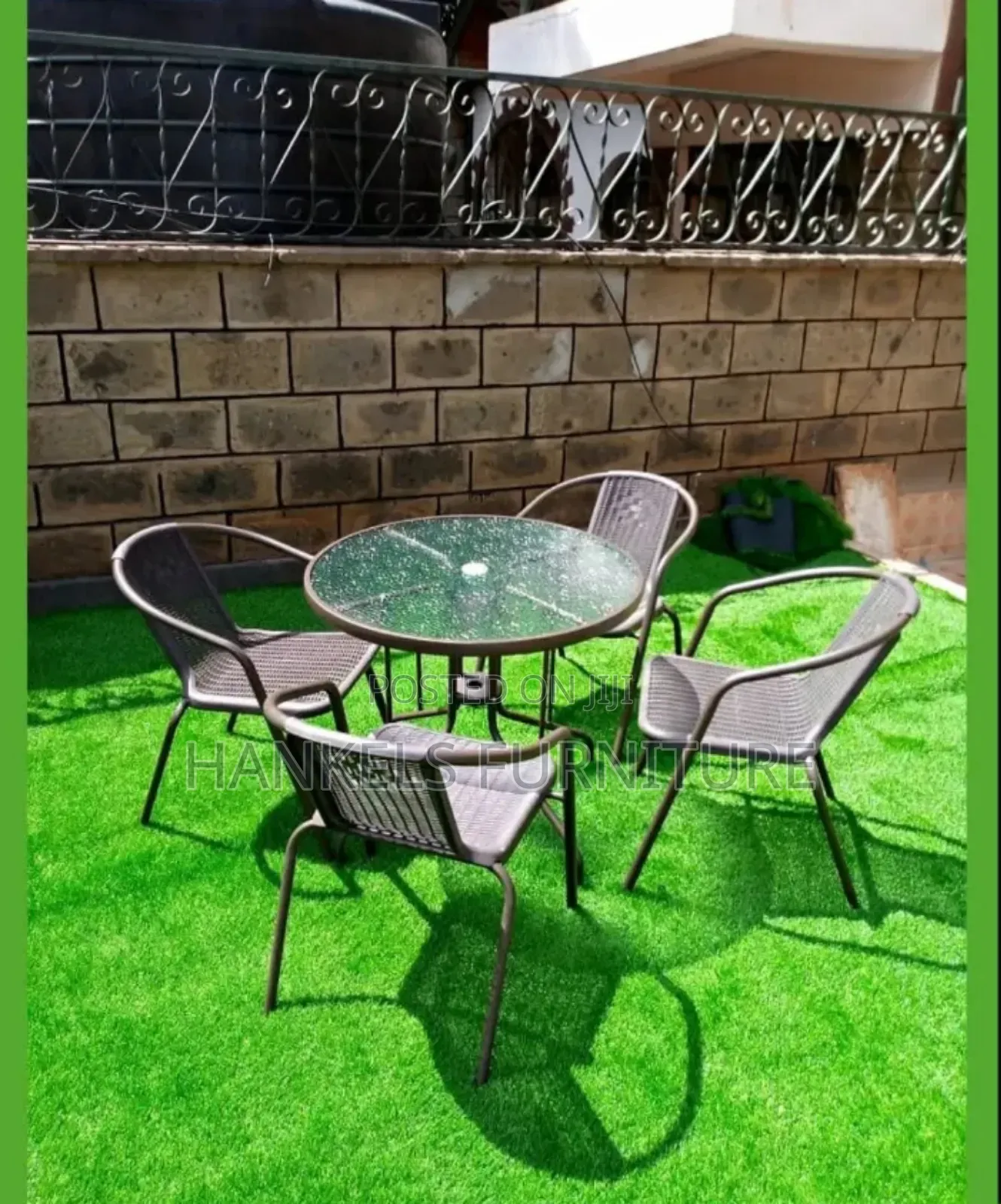 Elegant 4 Seater Patio Dining Set for Balcony Garden