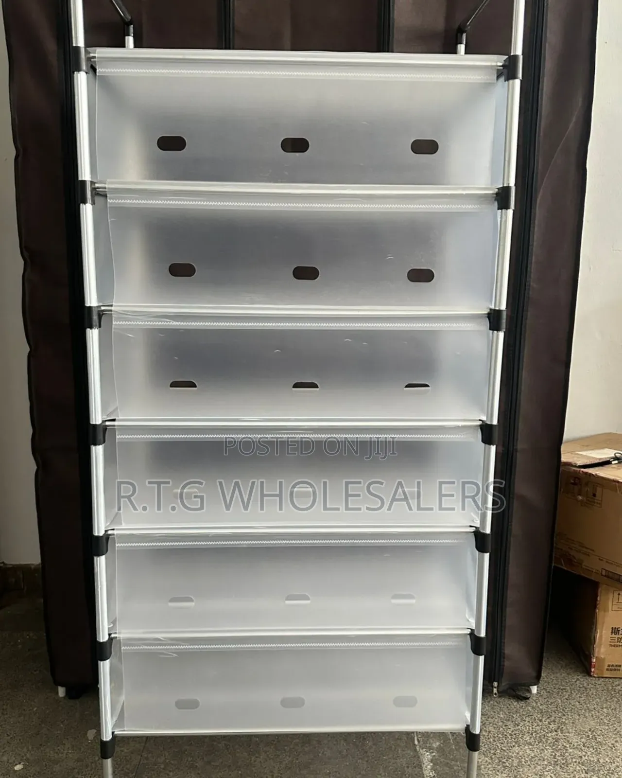7‐Layer Dustproof Shoe Rack – Spacious Durable Storage