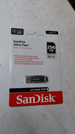 256gb Sandisk Ultra-flair Usb3•0 Flash Drive With Durable Metalic Case