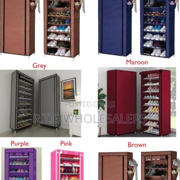 10‐Layer Free Standing Shoe Rack Organizer With Cover