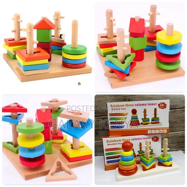 Rainbow Three Column Tower