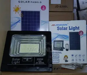 Jd Jindian Jd-8200l 200w Solar Flood Light Outdoor Security Lamp 