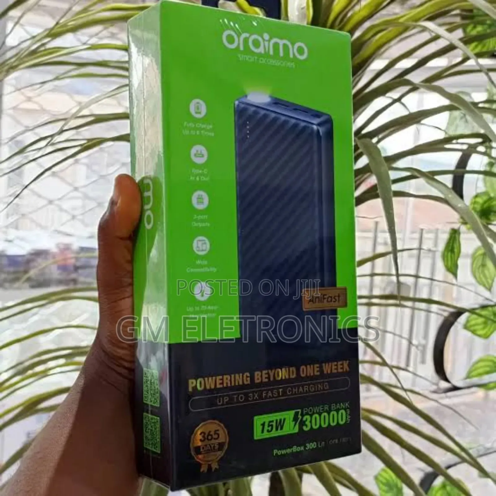 New Oraimo Powerbox 300 Lit 30,000mah Power Bank With Flash Light.