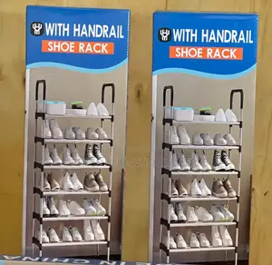 7-Tier Shoe Rack With Handrail,