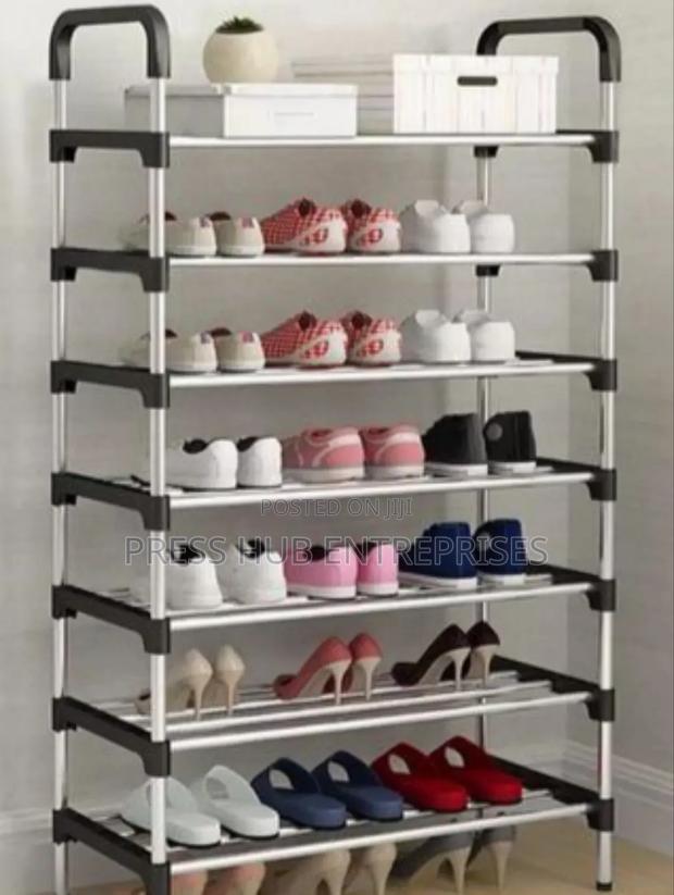 7-Tier Shoe Rack With Handrail, * - main view