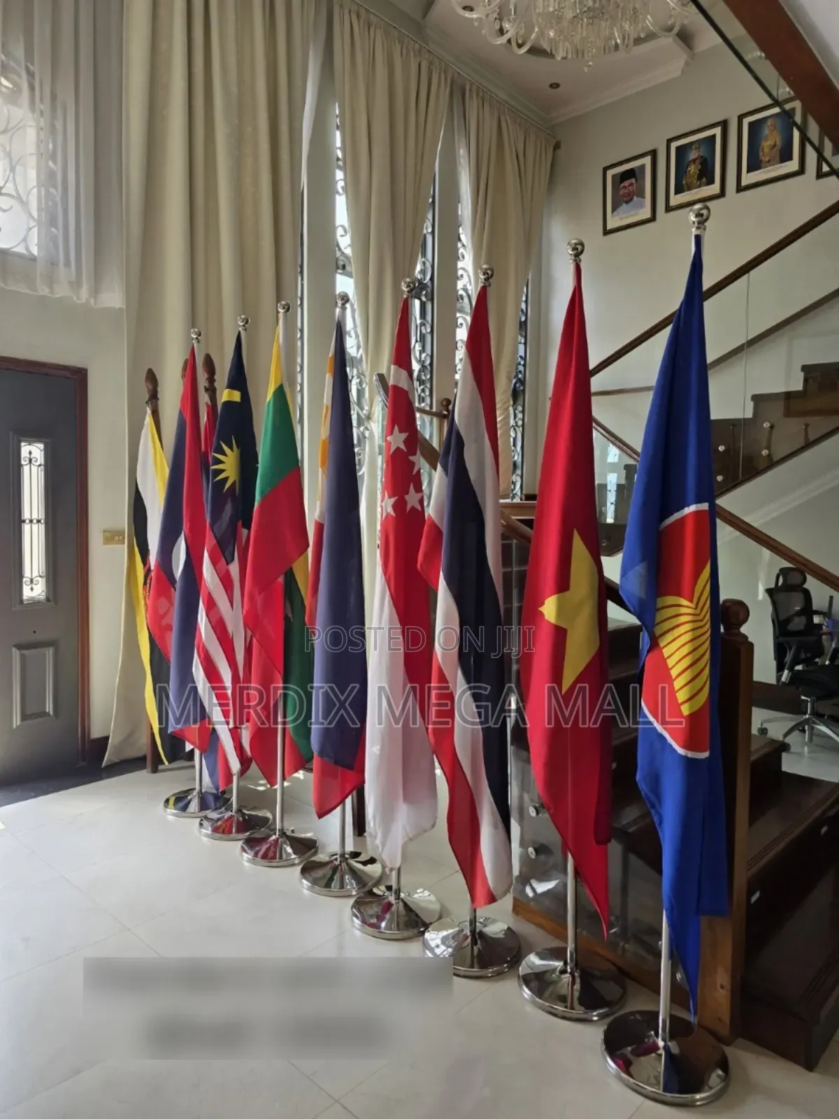 Ms-Mmm24,Silver Flag Stands, Flags