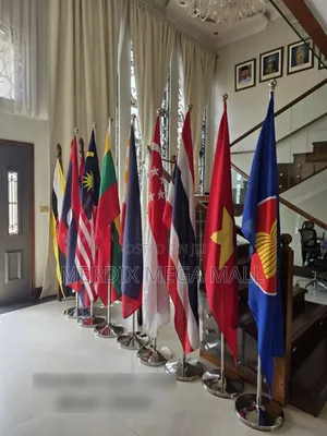 Ms-Mmm24,Silver Flag Stands, Flags