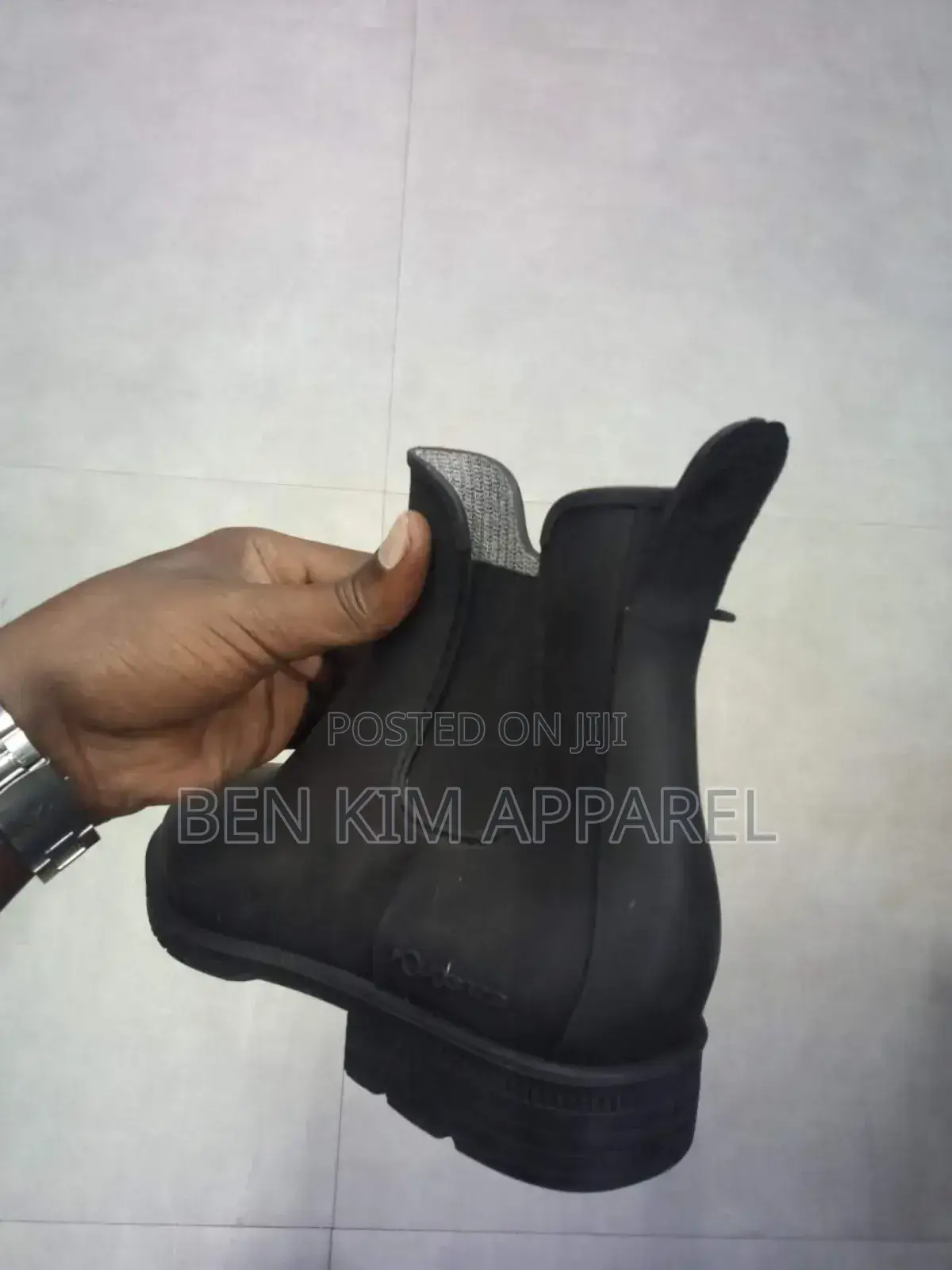 Rubber Slip on Water Proof Boots Black 42, 43, 44.