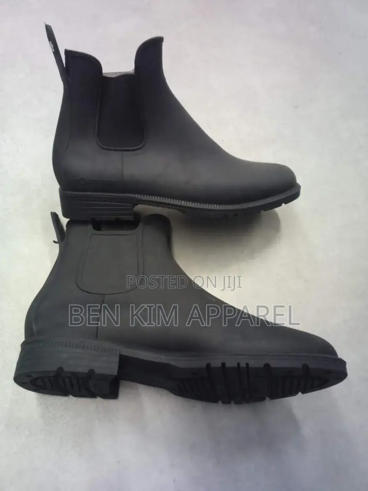 Rubber Slip on Water Proof Boots Black 42, 43, 44.