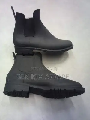 Rubber Slip on Water Proof Boots Black 42, 43, 44.