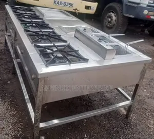 Stainless Steel 5 Burner Combined Cooker