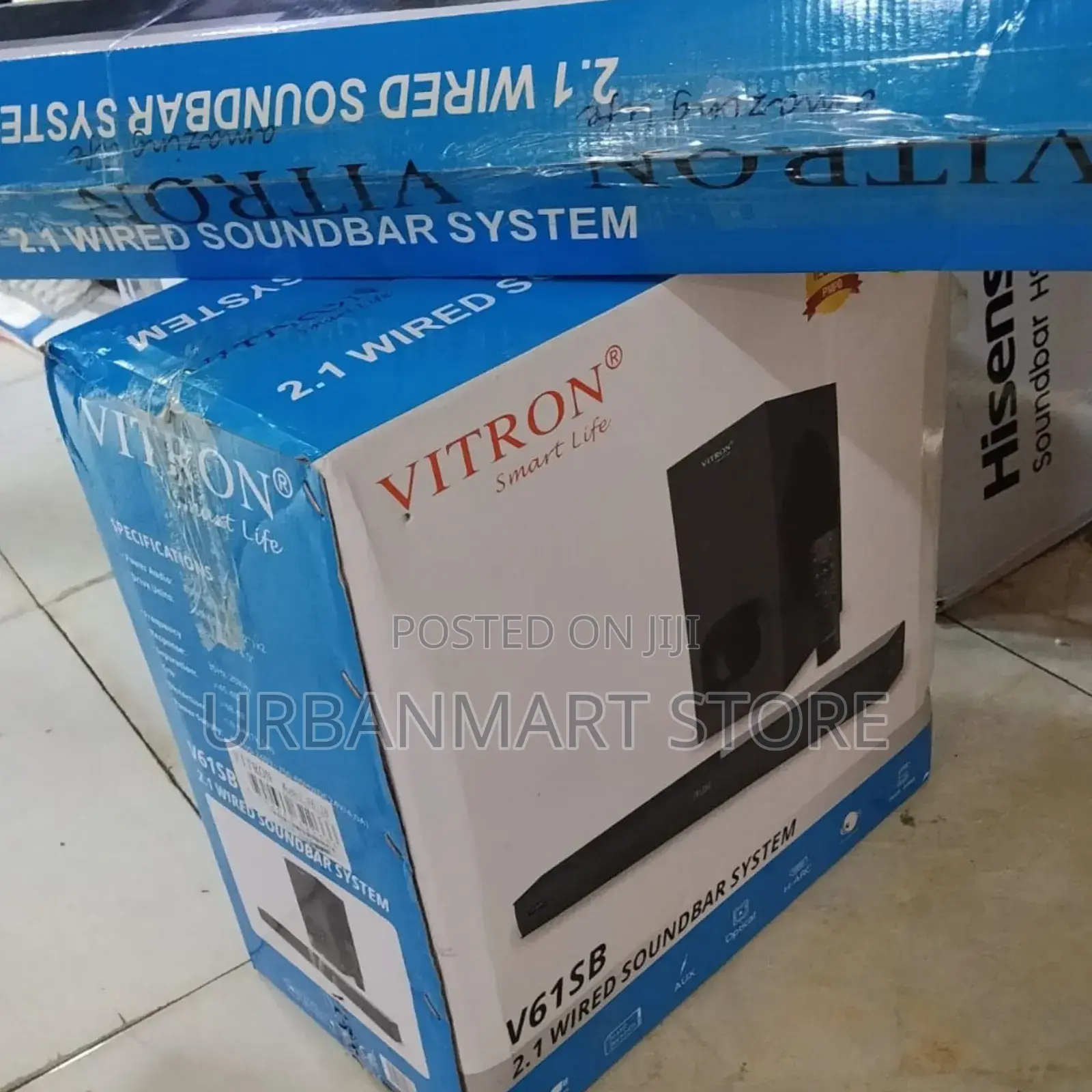 Vitron V61sb 1200w 2.1 Wired Soundbar With Bluetooth Subwoofer