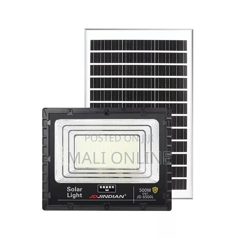 Jd-8500l 500w Solar Floodlight Original Metal Casing Security Light