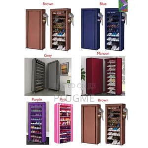 10 Layers Free Standing Shoe Rack Organizer With Cover