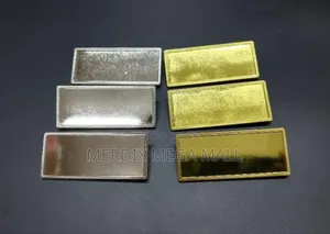 Silver and Gold Name Tags With Pins,Name Tags