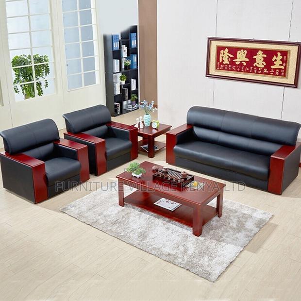 Office Sofa; 5-seater Pu Leather Office Sofa - thumbnail 4
