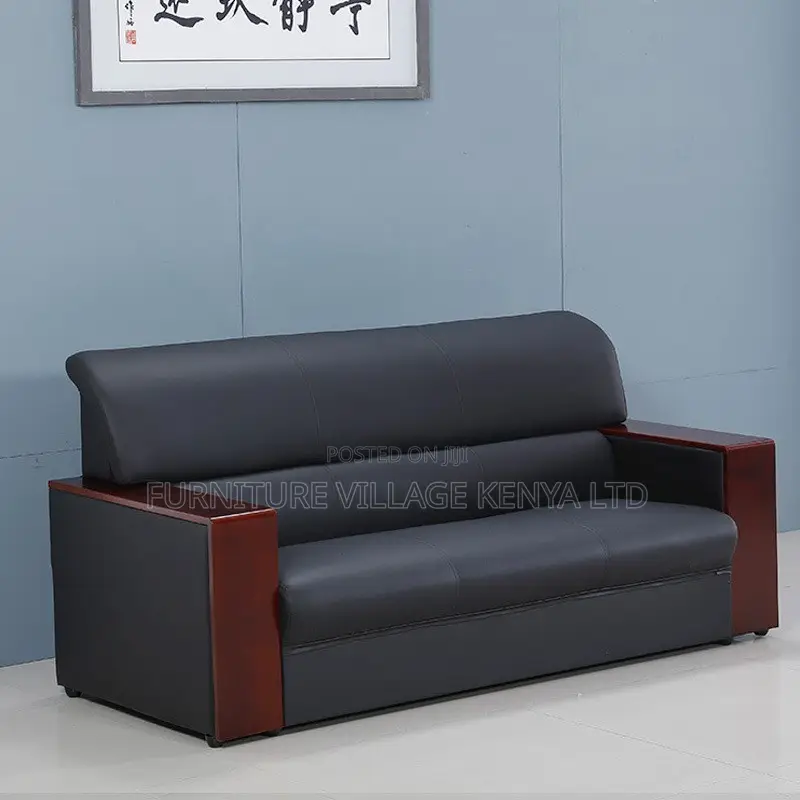 Office Sofa; 5-seater Pu Leather Office Sofa