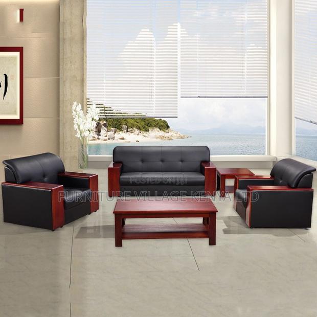 Office Sofa; 5-seater Pu Leather Office Sofa - thumbnail 12
