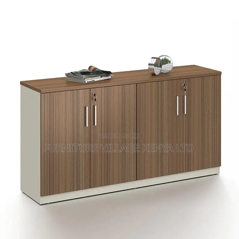 Office Cabinet; 4 Door Wooden Credenza Cabinet
