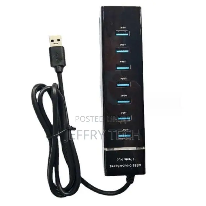 7-Port Usb 3.0 Hub – High-Speed Data Transfer – Plug Play