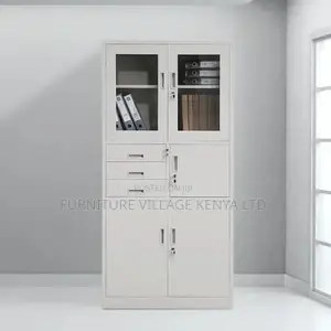 Office Cabinet; 2-door Metallic Cabinet With Safe