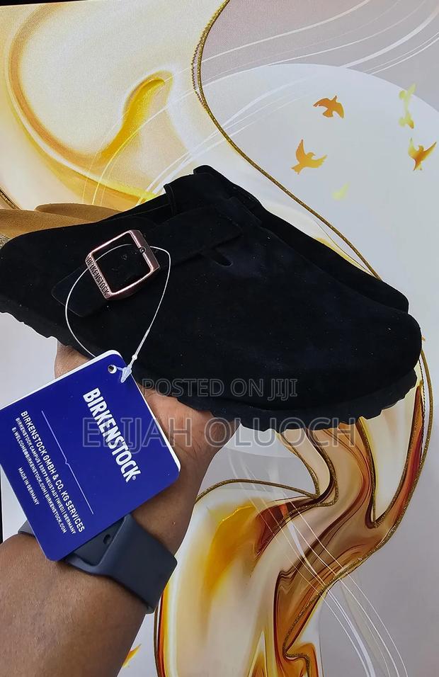 Birkenstock Boston Classic Suede Clogs - BlackQuality - main view