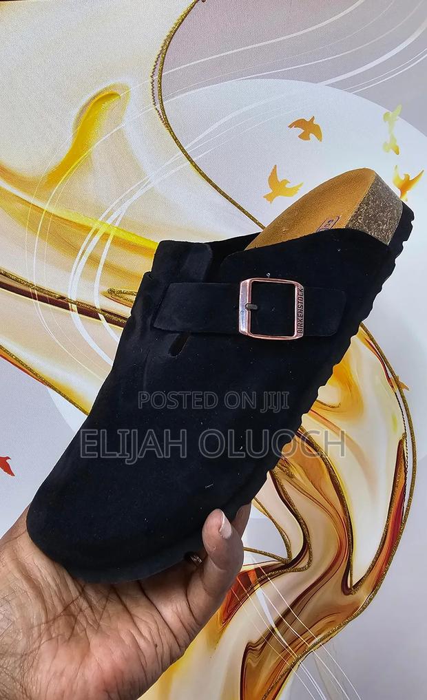 Birkenstock Boston Classic Suede Clogs - BlackQuality - thumbnail 3