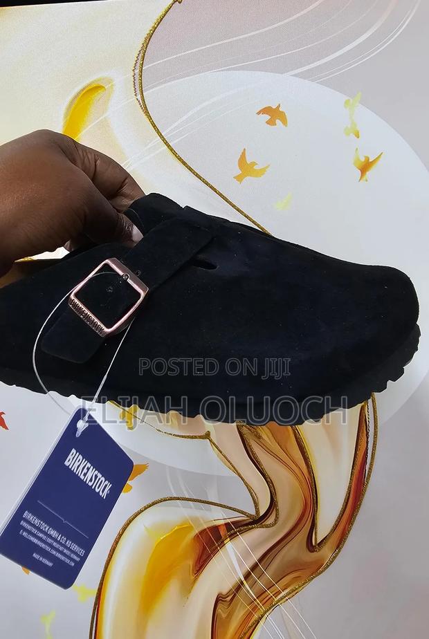 Birkenstock Boston Classic Suede Clogs - BlackQuality - thumbnail 5