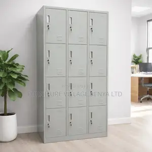 Office Cabinet; 12-locker Steel Office Cabinet