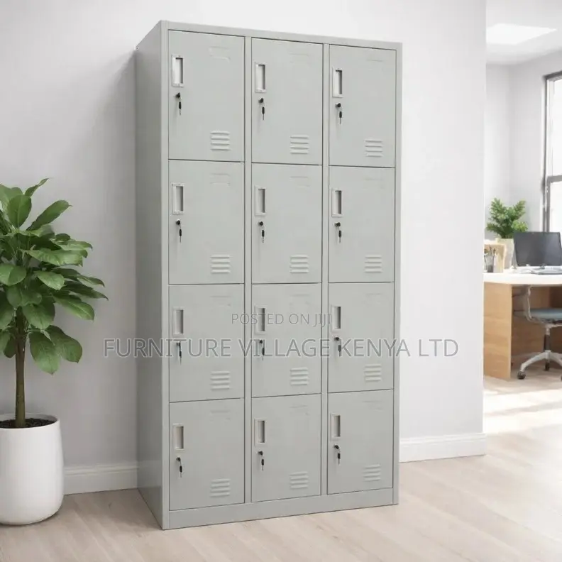 Office Cabinet; 12-locker Steel Office Cabinet