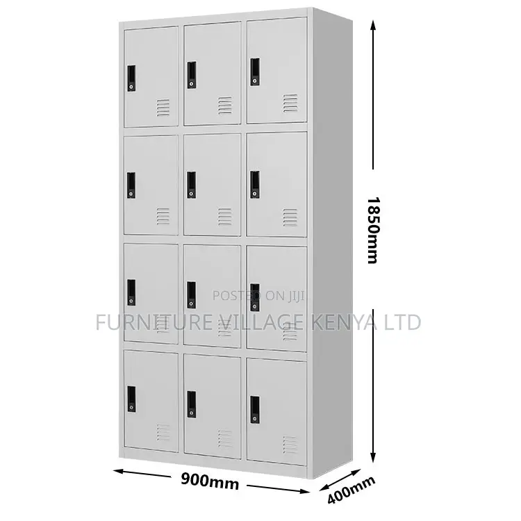 Office Cabinet; 12-locker Steel Office Cabinet