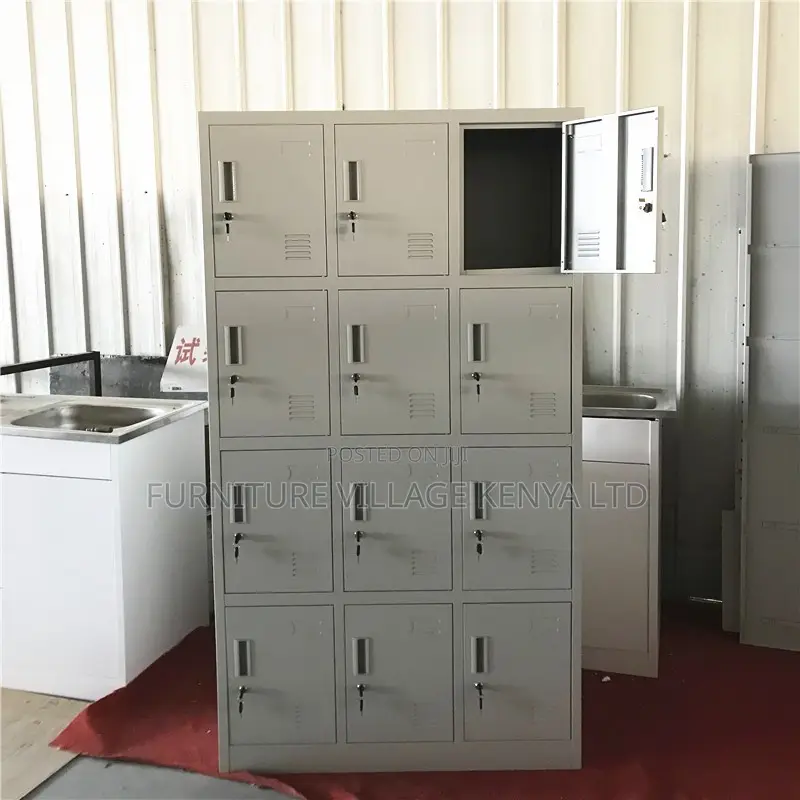 Office Cabinet; 12-locker Steel Office Cabinet