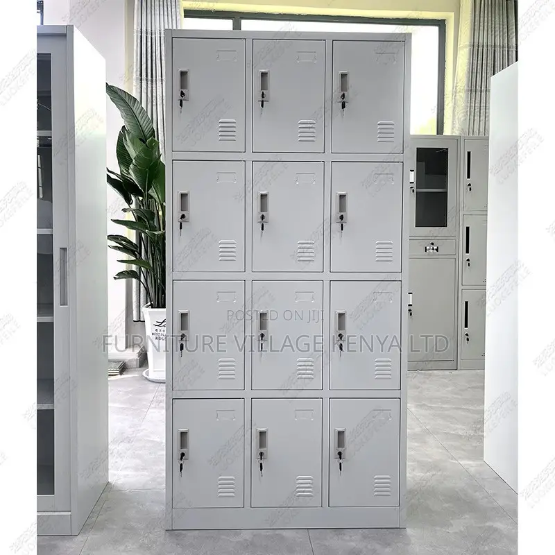 Office Cabinet; 12-locker Steel Office Cabinet