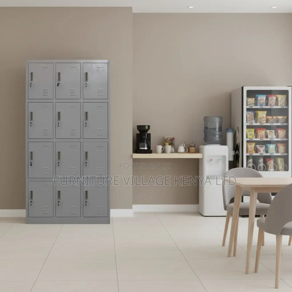 Office Cabinet; 12-locker Steel Office Cabinet