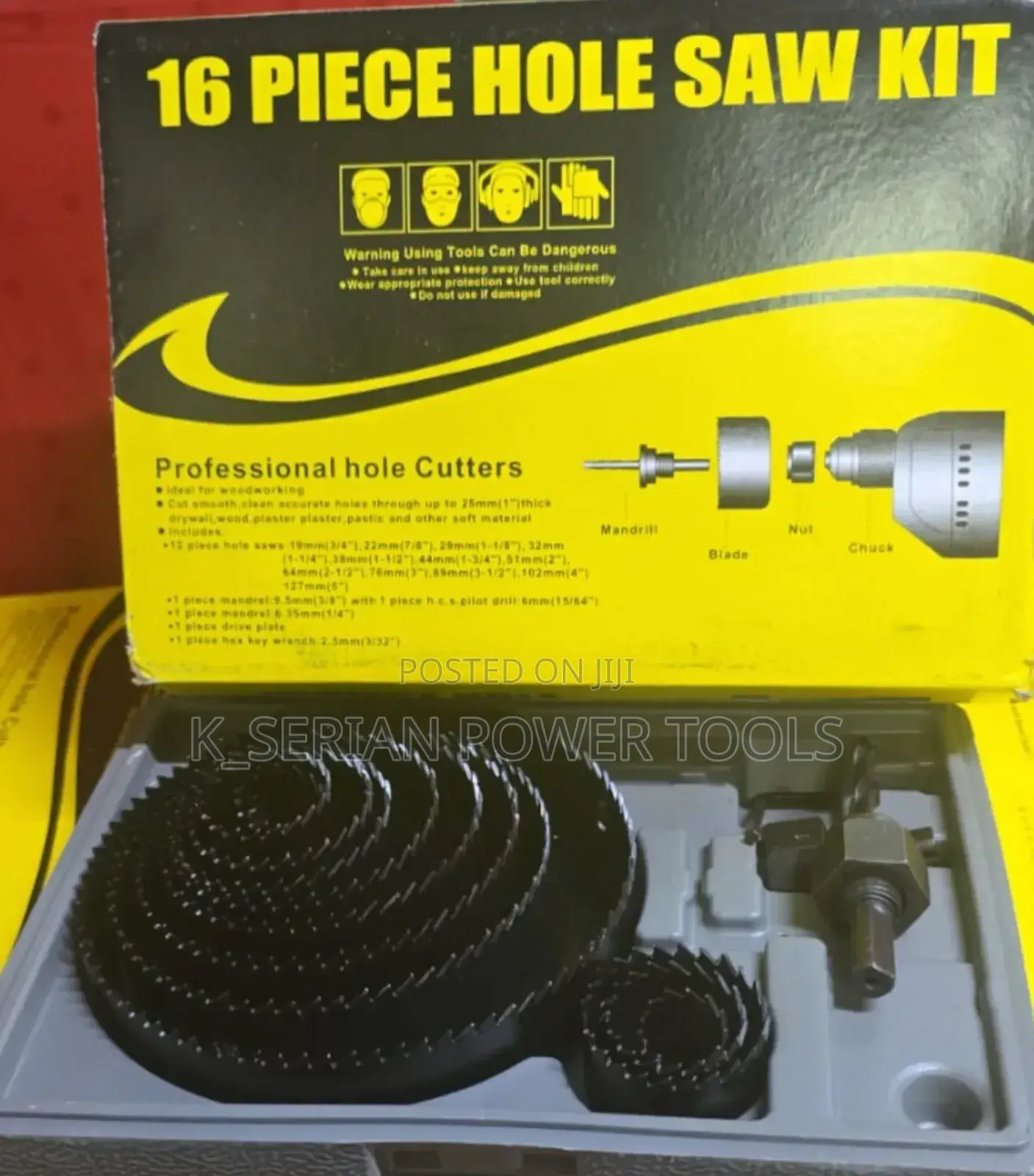 16 Piece Hole Saw Kit/Hole Saw Kit