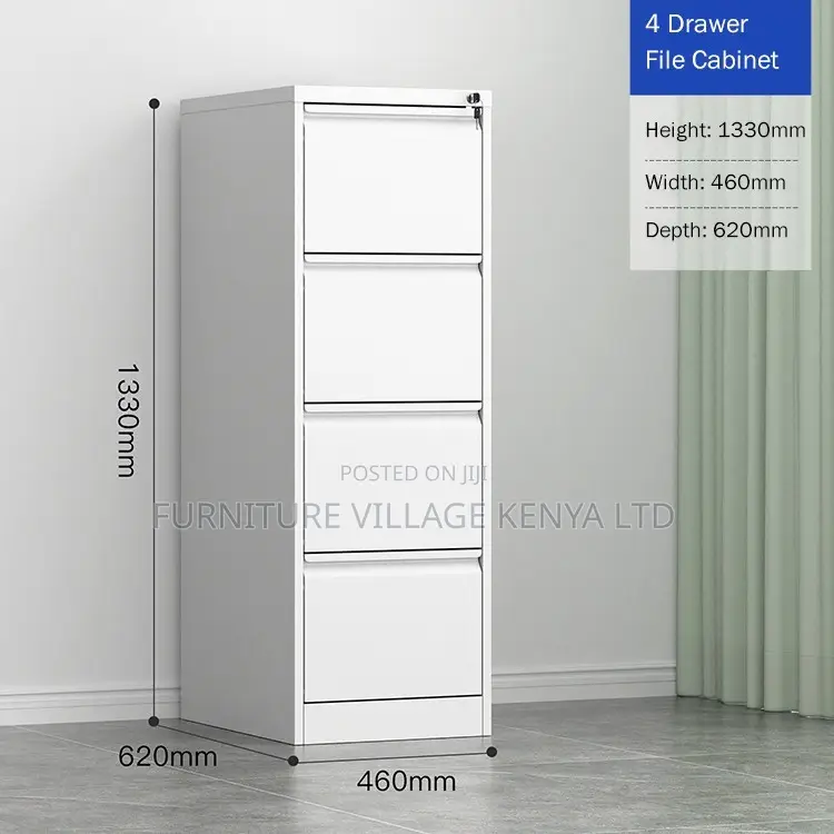Office Cabinet; 4-drawers Office Filing Cabinet With Locking Bar