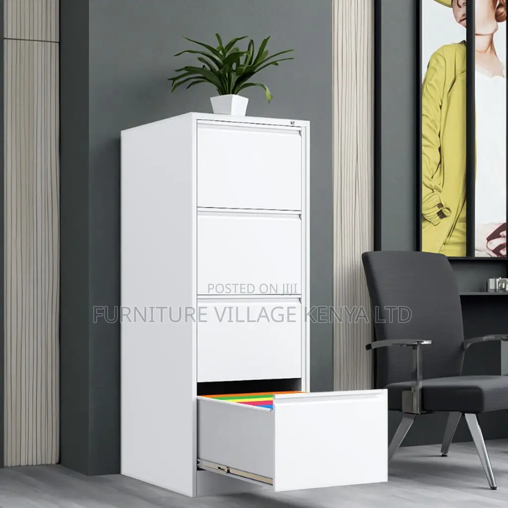 Office Cabinet; 4-drawers Office Filing Cabinet With Locking Bar