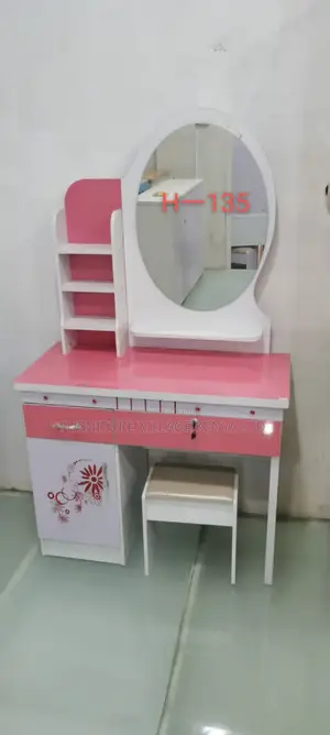 Dresser; White Vanity Dressing Table Set With Mirror