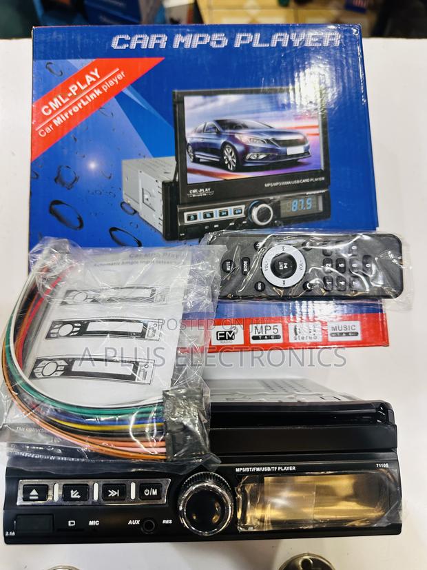7 Inch Retractable Screen Car Radio – Single Din