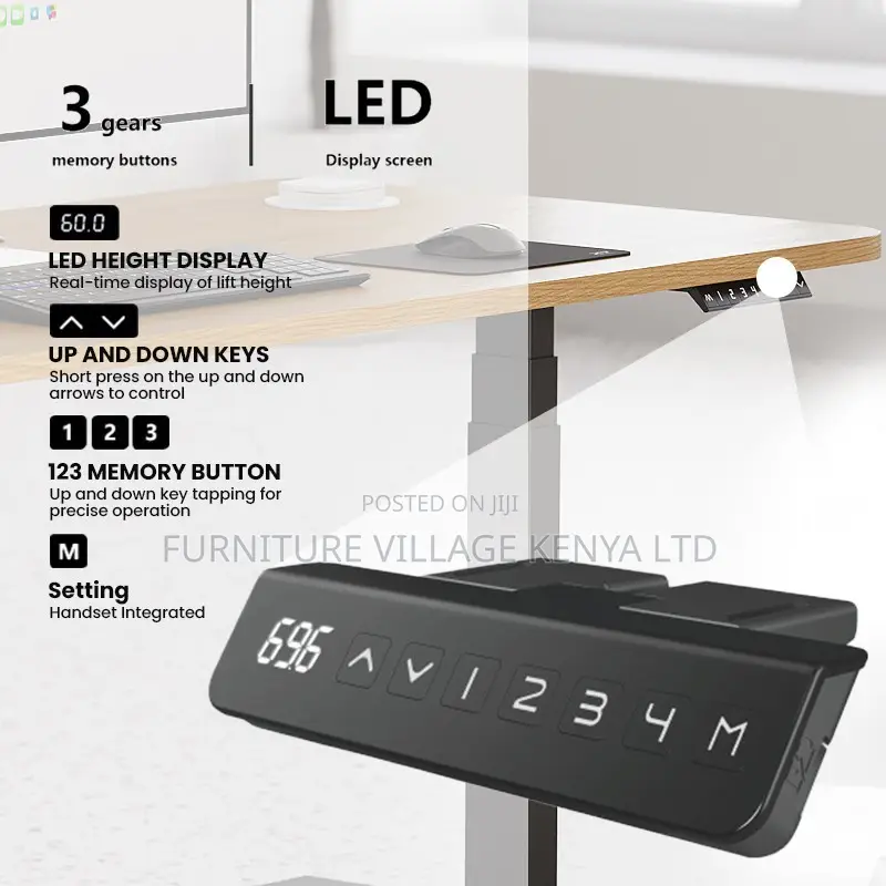 Office Desk; 160cm Height Adjustable Electric Standing Desk