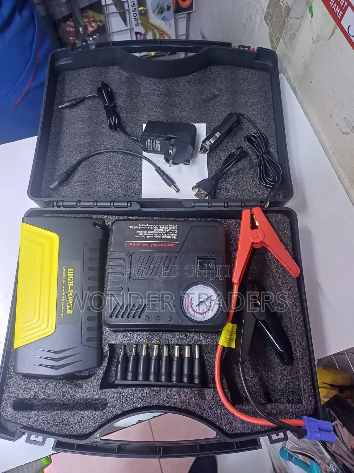 Car JumpStarter* Comes With 2-Cylinder Air Compressor
